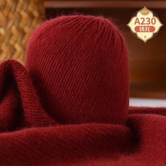 Namzi , 1 Roll Wool for Knitting 6 Shares, dark red High Quality Crochet Yarn for Craft Projects, Soft Fleece Yarn Suitable for DIY Knitting & Crochet Work, Durable