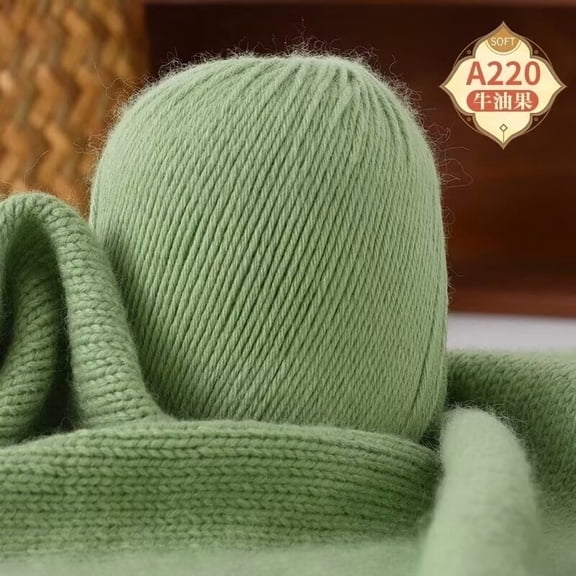 Namzi , 1 Roll Wool for Knitting 6 Shares,light green High Quality Crochet Yarn for Craft Projects, Soft Fleece Yarn Suitable for DIY Knitting & Crochet Work, Durable