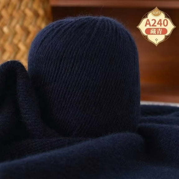 Namzi , 1 Roll Wool for Knitting 6 Shares, navy blue High Quality Crochet Yarn for Craft Projects, Soft Fleece Yarn Suitable for DIY Knitting & Crochet Work, Durable