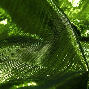 Namzi 1 Yard Metallic Luster Rib Knit Fabric Soft Shiny Stretch Fabric for Dancing Dress, Wedding DIY, Costume,Green