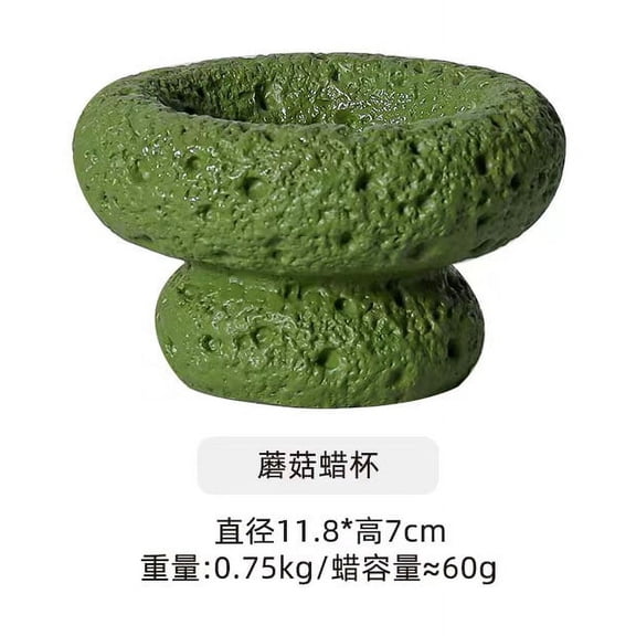 Namzi 1 piece creative green cement cup aromatherapy candle stand empty cup can be filled with wax family romantic decoration ornament (excluding candles)