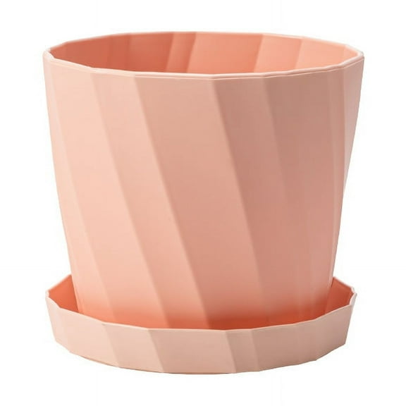Namzi 1 piece household simple thickened anti-aging resin plastic fleshy plant flowerpot breathable belt base pink flowerpot large 16.8 * 15.8cm