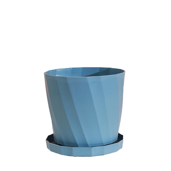 Namzi 1 piece household simple thickened anti-aging resin plastic fleshy plant flowerpot breathable belt bottom support blue flowerpot extra large 19.8 * 18.5cm