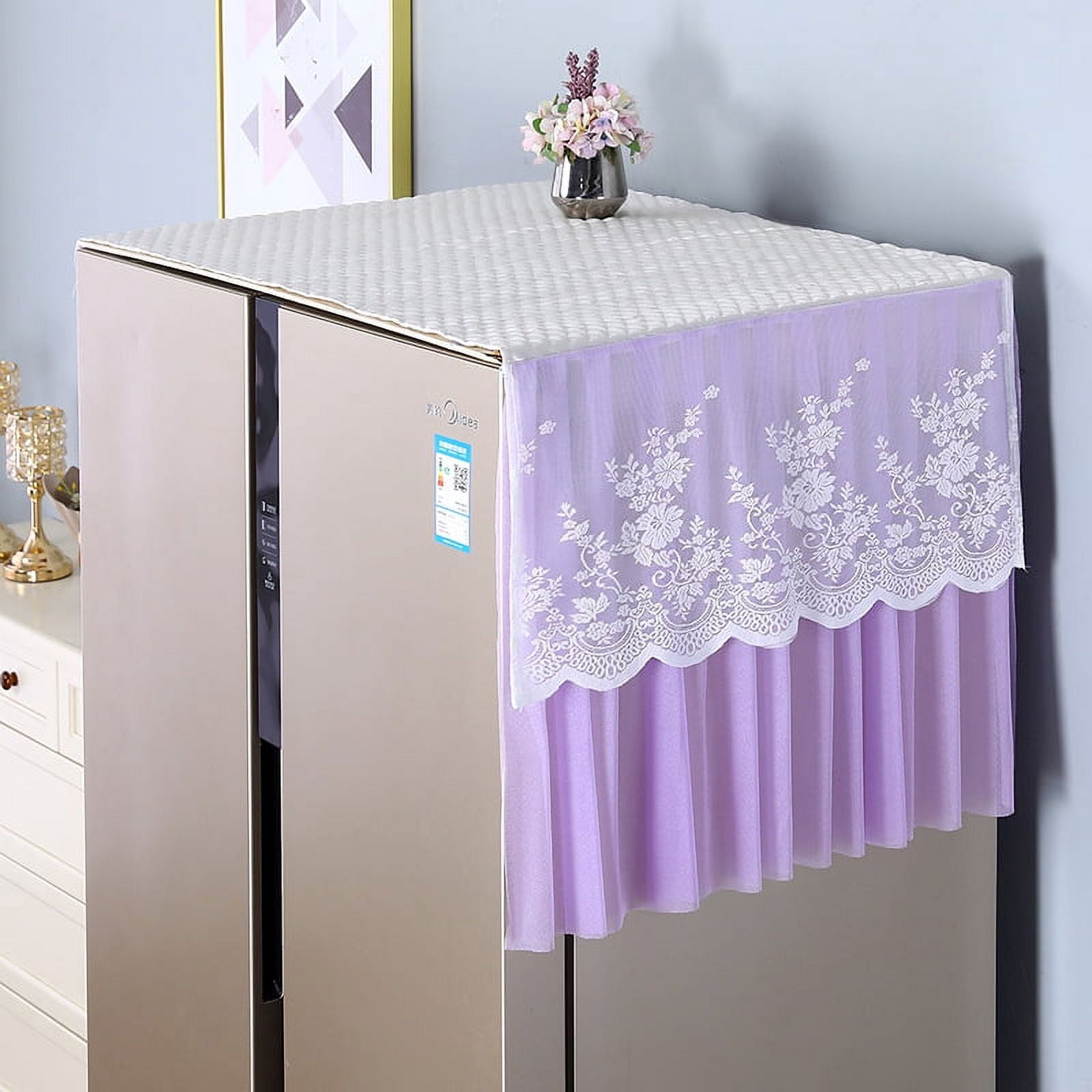 Namzi 1 piece single door double door refrigerator dust cover cloth dust cover drum washing machine waterproof sun protection dust cover 90 * 65cm (purple)