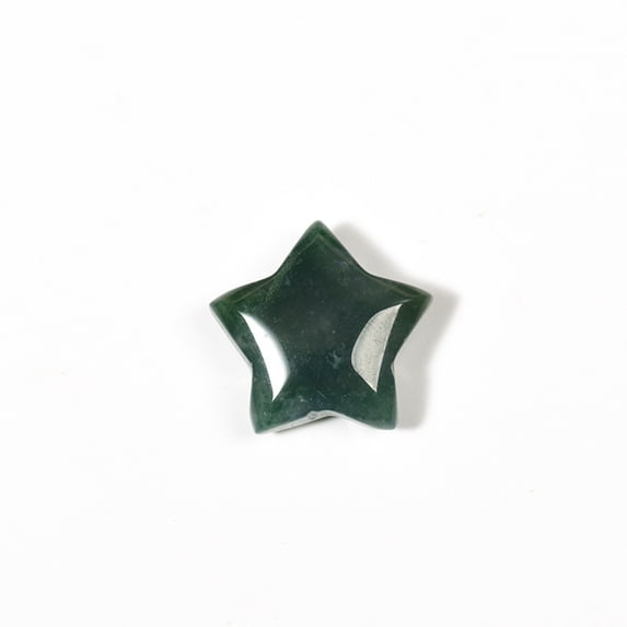 Namzi 10 pieces of natural deep green crystal raw stone mini 2.5 * 2.4cm pentagram natural stone accessory pendant DIY decoration gift accessories