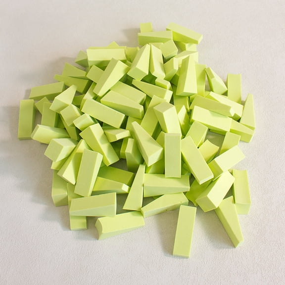 Namzi 100 Pcs Mini Triangle Makeup Sponges Soft Triangle Blending for Foundation, Powder, Concealer, Disposable Makeup Sponges,Light Green