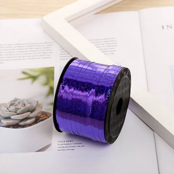 Namzi 100 Yard Purple Ribbon, Shiny Metallic Curling Ribbon for Gift Wrapping, Balloon Ribbon, Laser Ribbon, Curly Ribbon for Christmas, Valentine's Day, Birthday