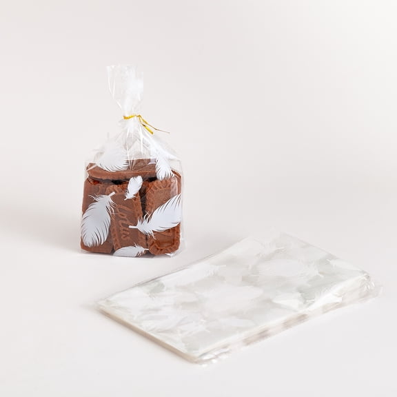 Namzi 100 pcs Flat Gift Wrap Cellophane Bags Cello Bags Cookie Bags,Style E
