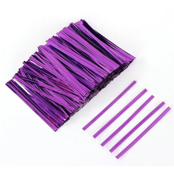 Namzi 1000Pcs Twist Ties 4" Bread Ties Closure Tie for Tying Bread, Candy, Cookies, Gift Bags-Purple