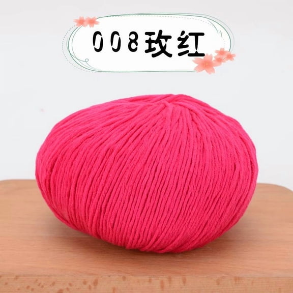 Namzi 100g Light Weight Cotton Yarn for Knitting Crochet All Season Craft Yarn for Apparel, Accessories DIY Arts Projects,Drak Pink A