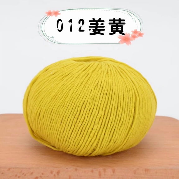 Namzi 100g Light Weight Cotton Yarn for Knitting Crochet All Season Craft Yarn for Apparel, Accessories DIY Arts Projects,Drak Yellow