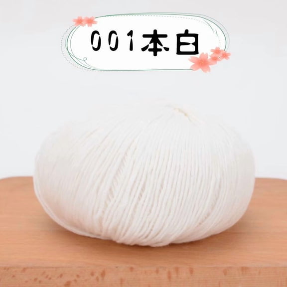 Namzi 100g Light Weight Cotton Yarn for Knitting Crochet All Season Craft Yarn for Apparel, Accessories DIY Arts Projects,White