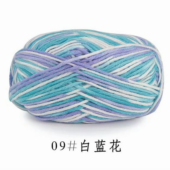 Namzi 100g Multi-Colored Knitting Yarn Cotton Hand Knitting Yarn Crochet Thread for DIY Crafts,Scarf,Multicolored 09