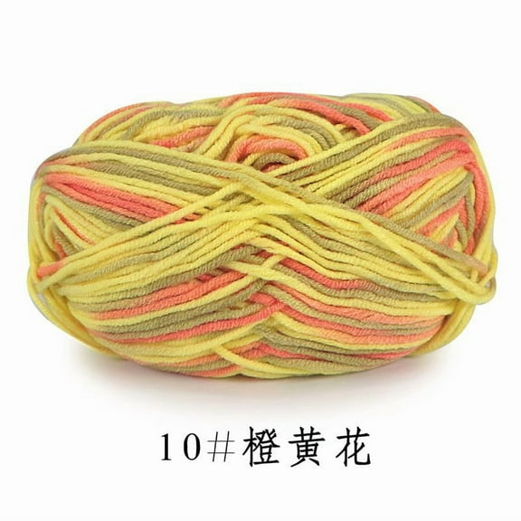 Namzi 100g Multi-Colored Knitting Yarn Cotton Hand Knitting Yarn Crochet Thread for DIY Crafts,Scarf,Multicolored 10