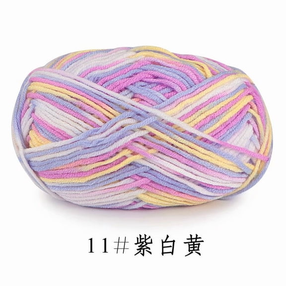 Namzi 100g Multi-Colored Knitting Yarn Cotton Hand Knitting Yarn Crochet Thread for DIY Crafts,Scarf,Multicolored 11