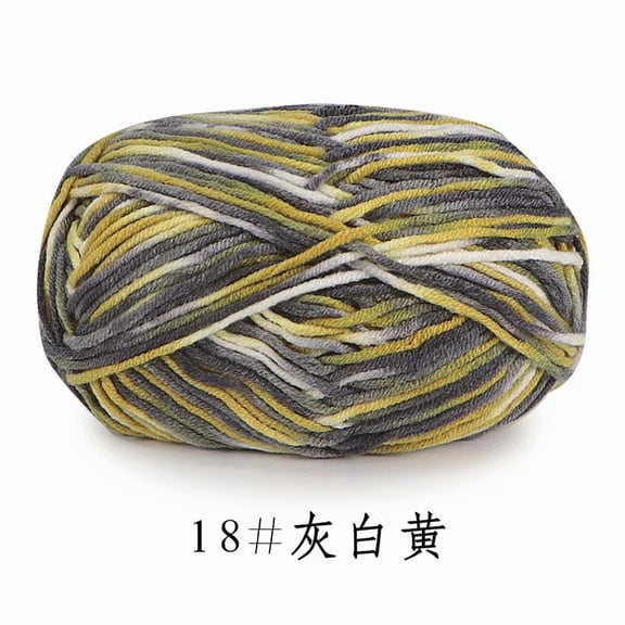Namzi 100g Multi-Colored Knitting Yarn Cotton Hand Knitting Yarn Crochet Thread for DIY Crafts,Scarf,Multicolored 18