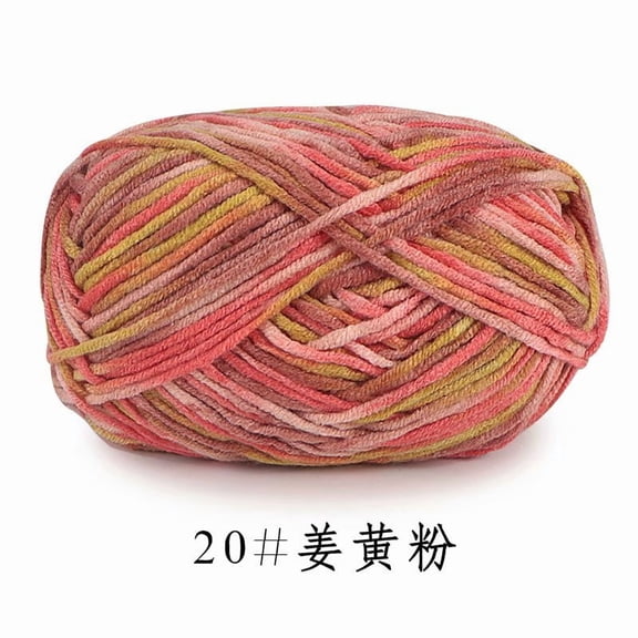 Namzi 100g Multi-Colored Knitting Yarn Cotton Hand Knitting Yarn Crochet Thread for DIY Crafts,Scarf,Multicolored 20