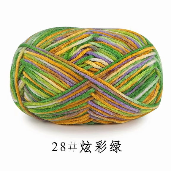 Namzi 100g Multi-Colored Knitting Yarn Cotton Hand Knitting Yarn Crochet Thread for DIY Crafts,Scarf,Multicolored 25