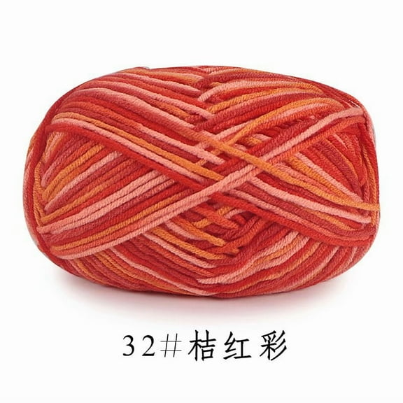 Namzi 100g Multi-Colored Knitting Yarn Cotton Hand Knitting Yarn Crochet Thread for DIY Crafts,Scarf,Multicolored 27