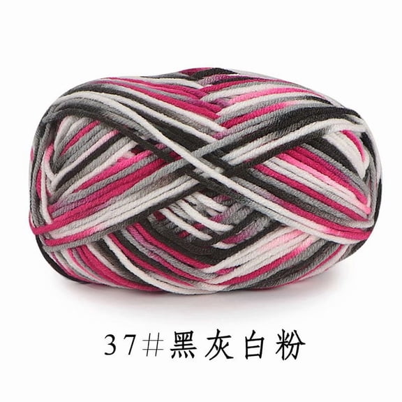 Namzi 100g Multi-Colored Knitting Yarn Cotton Hand Knitting Yarn Crochet Thread for DIY Crafts,Scarf,Multicolored 31