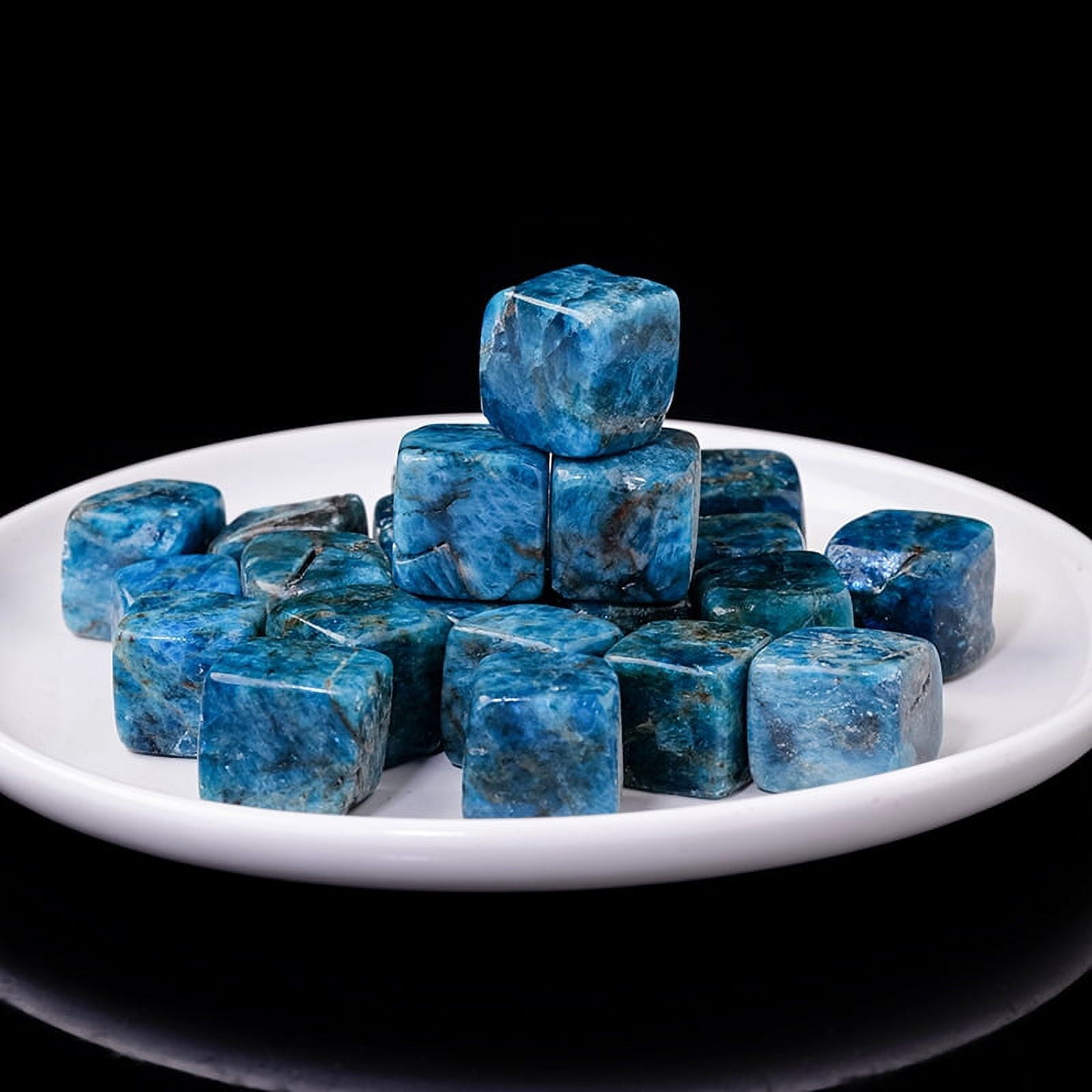天然素材 Namzi 100g Natural Blue Texture Crystal Raw Stone, Square Stone