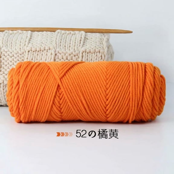 Namzi 100g Premium Soft Durable Yarn Acrylic & Wool Blend for Knitting, Crochet Projects, Ultra-Soft Craft Yarn,Orange