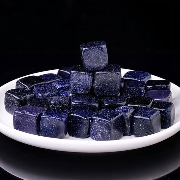 Namzi 100g natural crystal raw stone, block stone, deep blue aroma stone, expansion stone, fish tank decoration, natural block stone, 1.5-2cm