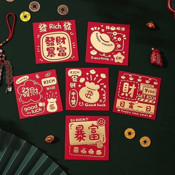 Namzi 12 Pcs Red Envelopes,Money Envelopes for Cash Red Envelopes New Year-Style K