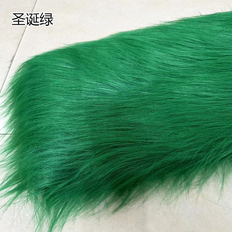 Namzi 12 cm Plush Fabric,Fluffy Faux Fur Fabric for DIY Craft Sewing Projects,Costume,Cuddly Doll,Carpet,Home Decoration,39*71 Inch,Dark Green