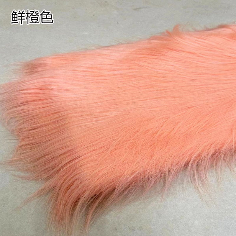 Namzi 12 cm Plush Fabric,Fluffy Faux Fur Fabric for DIY Craft Sewing Projects,Costume,Cuddly Doll,Carpet,Home Decoration,39*71 Inch,Flesh Pink A