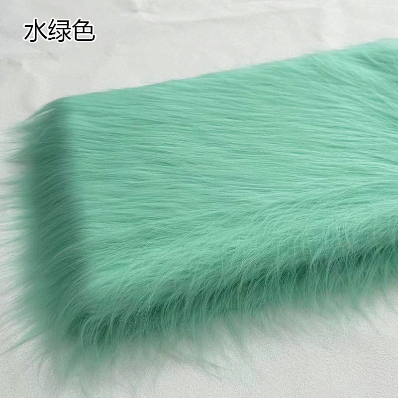 Namzi 12 cm Plush Fabric,Fluffy Faux Fur Fabric for DIY Craft Sewing Projects,Costume,Cuddly Doll,Carpet,Home Decoration,39*71 Inch,Green