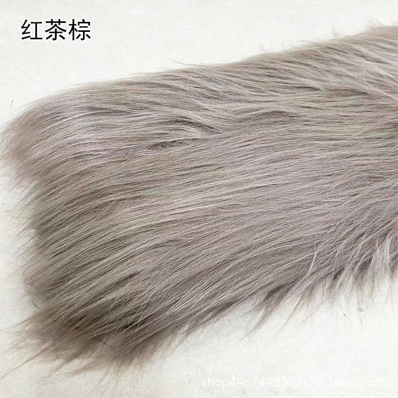 Namzi 12 cm Plush Fabric,Fluffy Faux Fur Fabric for DIY Craft Sewing Projects,Costume,Cuddly Doll,Carpet,Home Decoration,39*71 Inch,Grey A
