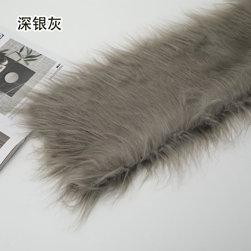 Namzi 12 cm Plush Fabric,Fluffy Faux Fur Fabric for DIY Craft Sewing Projects,Costume,Cuddly Doll,Carpet,Home Decoration,39*71 Inch,Grey