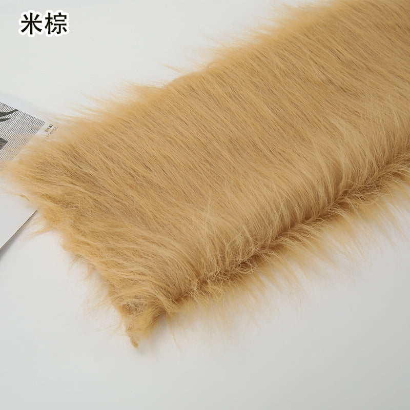 Namzi 12 cm Plush Fabric,Fluffy Faux Fur Fabric for DIY Craft Sewing Projects,Costume,Cuddly Doll,Carpet,Home Decoration,39*71 Inch,Light Brown
