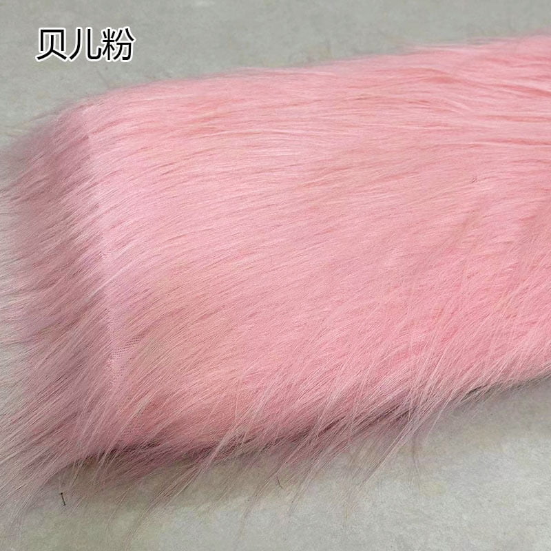 Namzi 12 cm Plush Fabric,Fluffy Faux Fur Fabric for DIY Craft Sewing Projects,Costume,Cuddly Doll,Carpet,Home Decoration,39*71 Inch,Light Pink