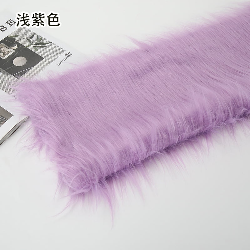 Namzi 12 cm Plush Fabric,Fluffy Faux Fur Fabric for DIY Craft Sewing Projects,Costume,Cuddly Doll,Carpet,Home Decoration,39*71 Inch,Light Purple A