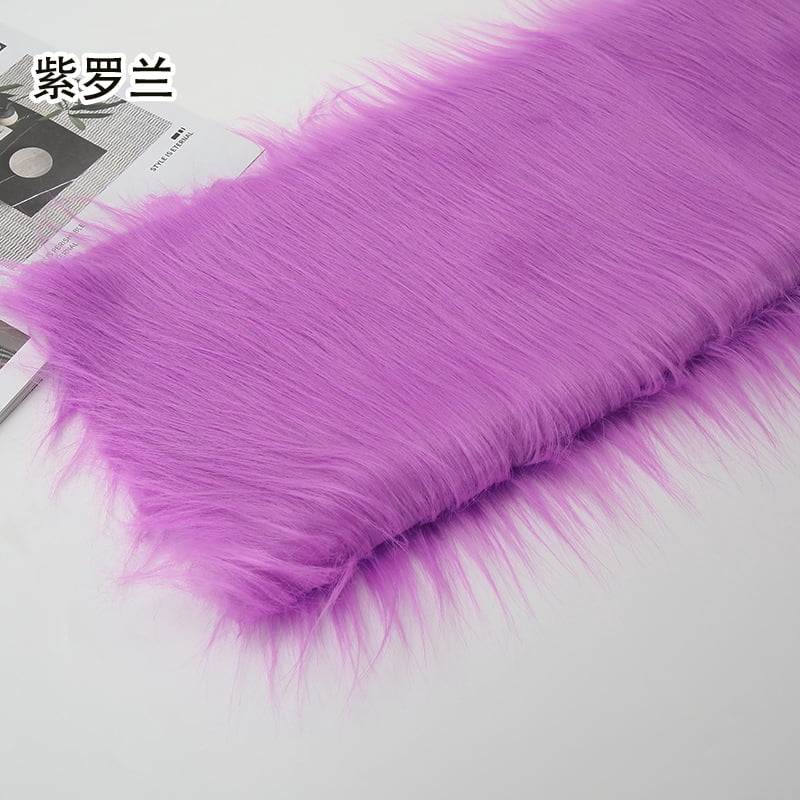 Namzi 12 cm Plush Fabric,Fluffy Faux Fur Fabric for DIY Craft Sewing Projects,Costume,Cuddly Doll,Carpet,Home Decoration,39*71 Inch,Light Purple B