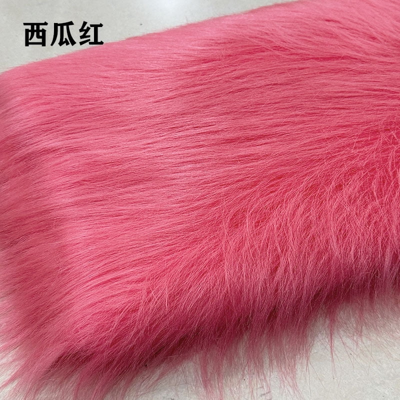 Namzi 12 cm Plush Fabric,Fluffy Faux Fur Fabric for DIY Craft Sewing Projects,Costume,Cuddly Doll,Carpet,Home Decoration,39*71 Inch,Pink C