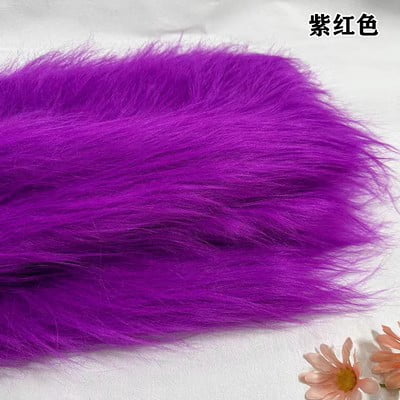 Namzi 12 cm Plush Fabric,Fluffy Faux Fur Fabric for DIY Craft Sewing Projects,Costume,Cuddly Doll,Carpet,Home Decoration,39*71 Inch,Purple