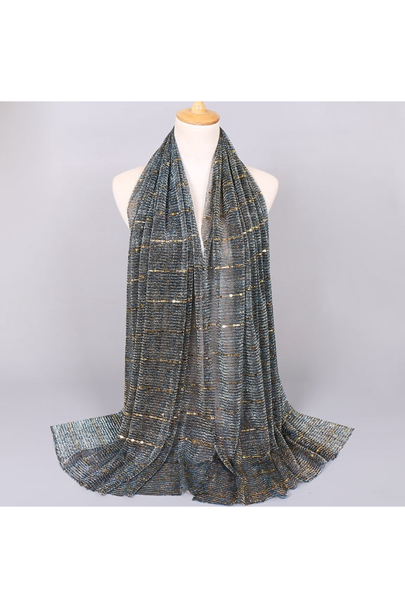 180x65cm Sequin Scarf Lightweight Evening Dress Shawl with Sparkling Sequins, Chic Wrap for Parties Special Occasions,A