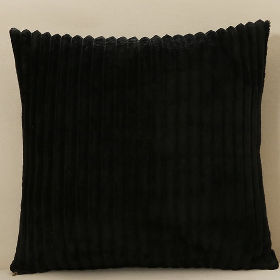 Namzi 1Pcs Simple magic pile pillow case Classic and timeless, pure color simple pillowcase, with any bed is brilliant 17.72x17.72inch(black