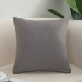 thumbnail image 1 of Namzi 1Pcs Solid color cotton linen pillow case Classic and timeless, pure color simple pillowcase, with any bed is brilliant 23.62x23.62inch(Medium grey）, 1 of 3