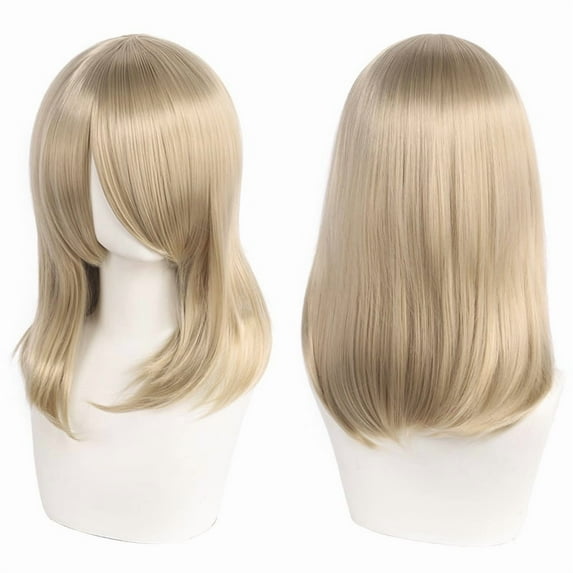 Namzi 1pc 40cm Short Wig, Cosplay Wig, Straight Wig, Synthetic Wig, Shoulder Length Wig,A