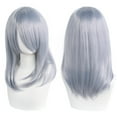 thumbnail image 1 of Namzi 1pc 40cm Short Wig, Cosplay Wig, Straight Wig, Synthetic Wig, Shoulder Length Wig,Grey, 1 of 2