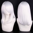 thumbnail image 1 of Namzi 1pc 40cm Short Wig, Cosplay Wig, Straight Wig, Synthetic Wig, Shoulder Length Wig,White, 1 of 2