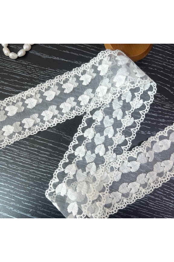 2 PCS Long Narrow Floral Lace Ribbon Neck Scarf Choker Head Hair Band Belt-N06