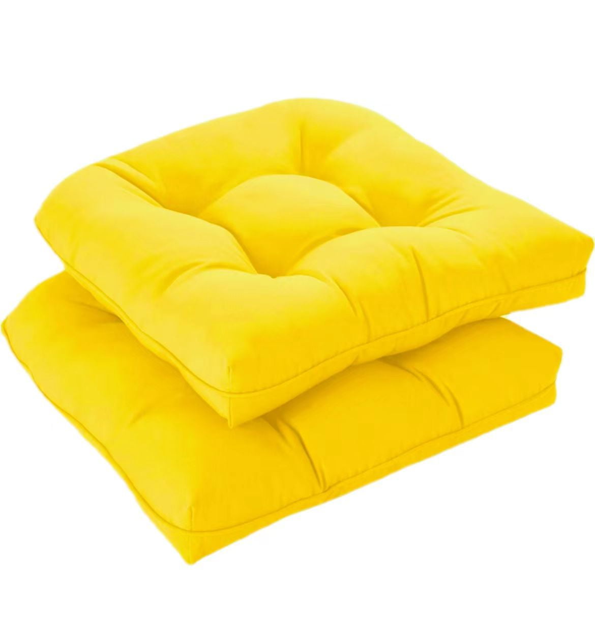 Namzi 2 Pack Outdoor Cushions, Patio Chair Cushions Outdoor Furniture Cushions for Garden, Balcony & Outdoor Dining Chairs Cushions,Yellow