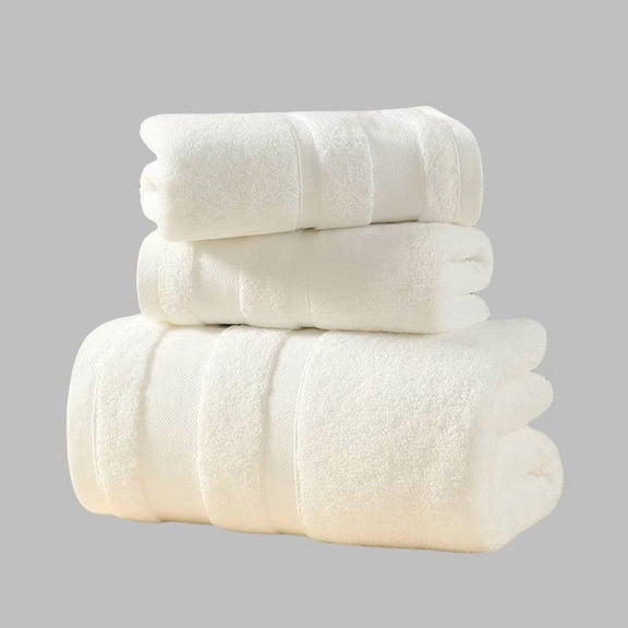 Namzi 2 Pcs Soft Washcloths, white 74x34cm - Cotton Bathroom Face Towels, Absorbent Wash Cloths for Face and Body .
