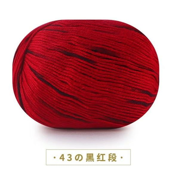Namzi 2 Rolls 6 Shares, Soft Acrylic Yarn, Yarn for Crocheting, Durable & Pilling-Resistant, Ideal for Handmade Creations.Red+Black