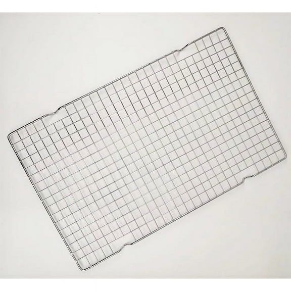 Namzi 2-piece cooling rack for baking, 16x10 inch grill, coarse metal wire biscuit rack for cooking, baking, barbecue, and drying, oven safe, suitable for half pan, silver color